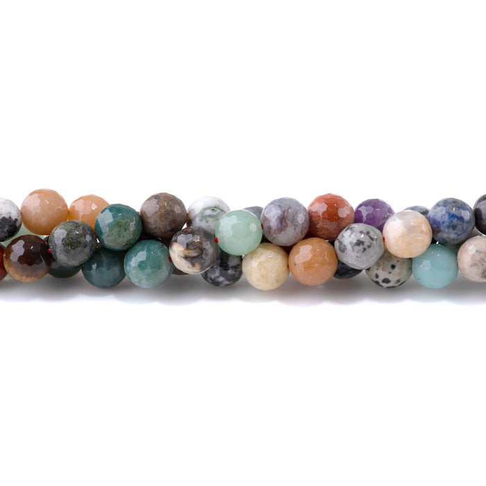 Mixed Stone 10mm Faceted Round - 15-16 Inch