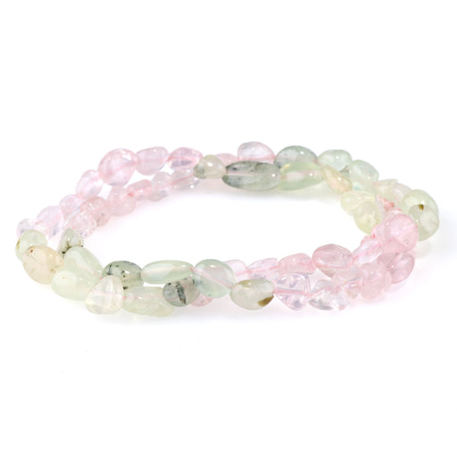 This is a Dakota Stones Banded Prehnite Rose pebble from the Dakota Stones collection.