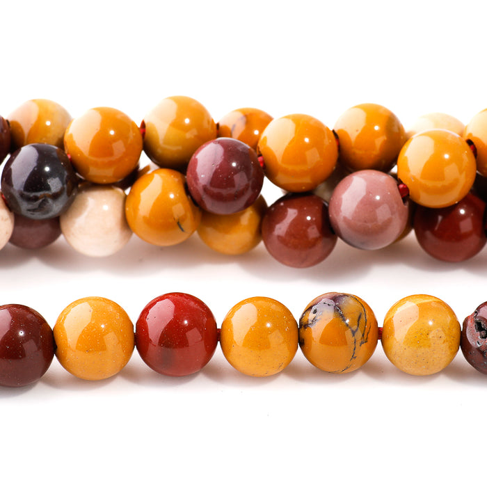 Mookaite 10mm Round - Large Hole Beads