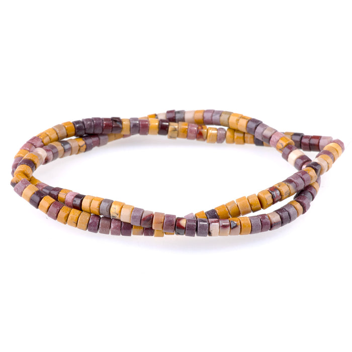 Mookaite 2x4mm Heishi - 15-16 Inch