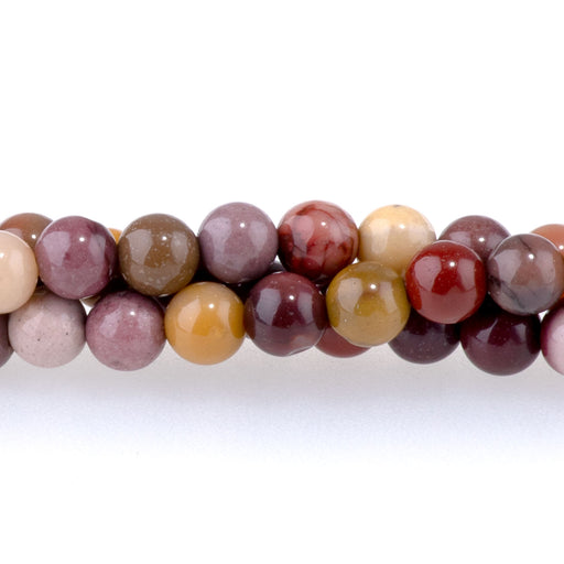 This is a Dakota Stones 4mm Mookaite Gemstone strand with round beads in 8 inch strand.