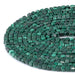 This is a Dakota Stones 4mm Malachite Gemstone strand with A grade table-cut cube beads in 15-16 inch strand.