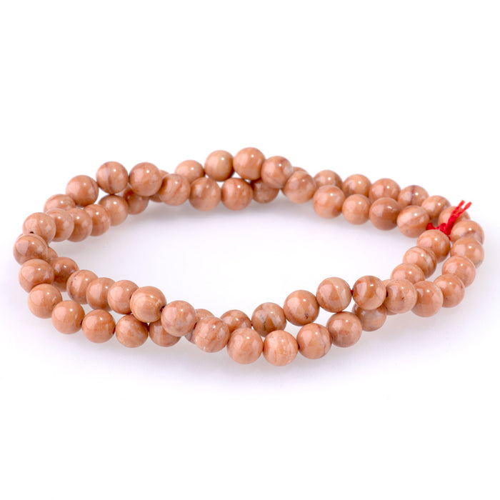 Red Malachite 6mm Round - 15-16 Inch