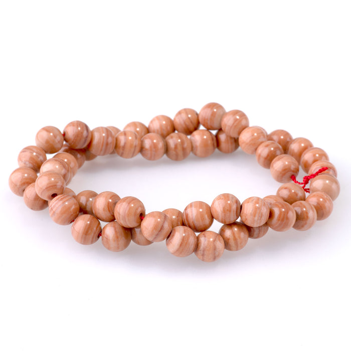 Red Malachite 8mm Round - 15-16 Inch