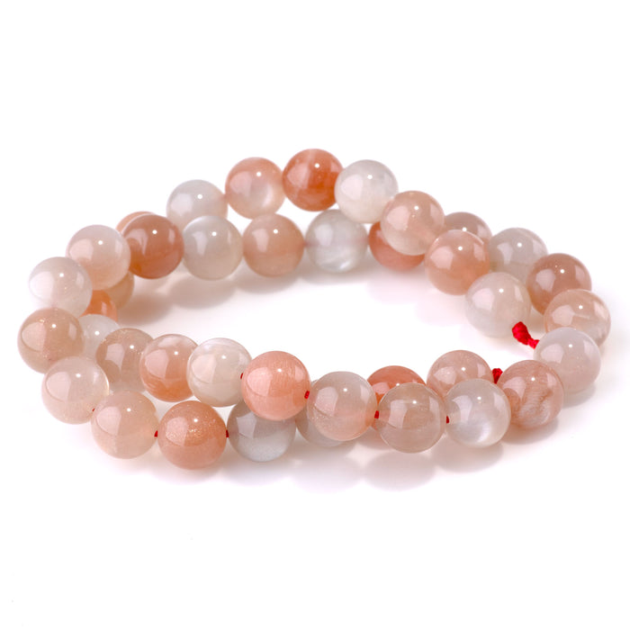 Bicolor Moonstone 10mm Round AA Grade - 15-16 Inch