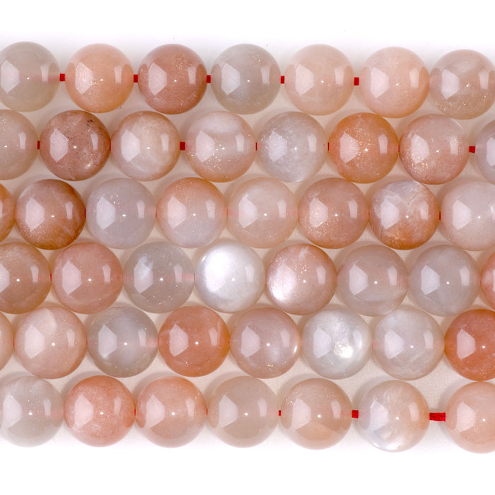 Bicolor Moonstone 10mm Round AA Grade - 15-16 Inch