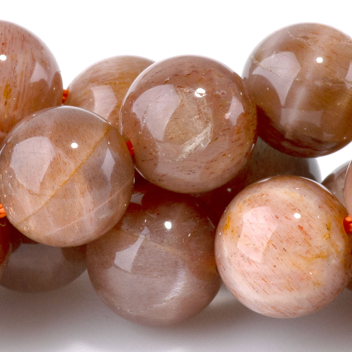 Golden Grey Moonstone 10mm Round - 15-16 Inch