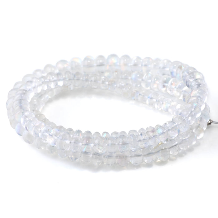 Madagascar Moonstone 2x3-4x7mm Graduated Rondelle - 15-16 Inch