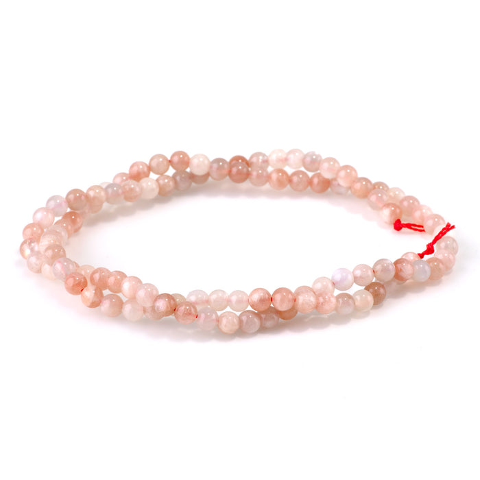 Bicolor Moonstone 4mm Round AA Grade - 15-16 Inch