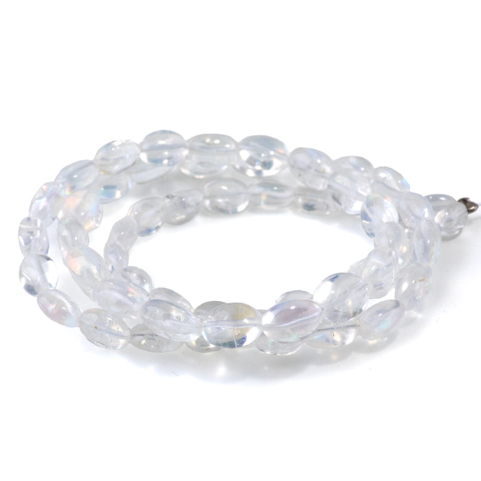 Madagascar Moonstone 5x6-7x9mm Graduated Flat Oval - 15-16 Inch