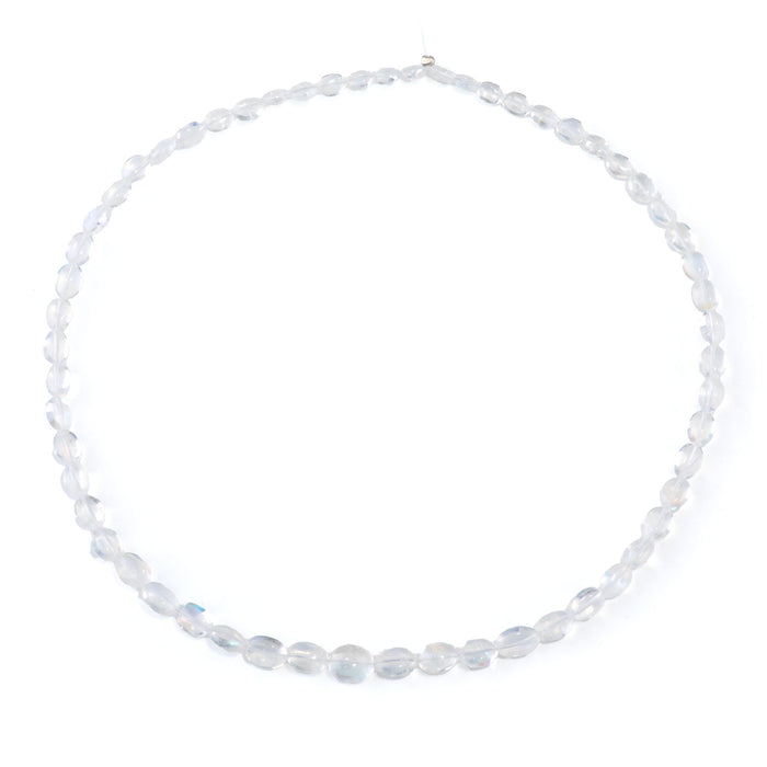 Madagascar Moonstone 5x6-7x9mm Graduated Flat Oval - 15-16 Inch
