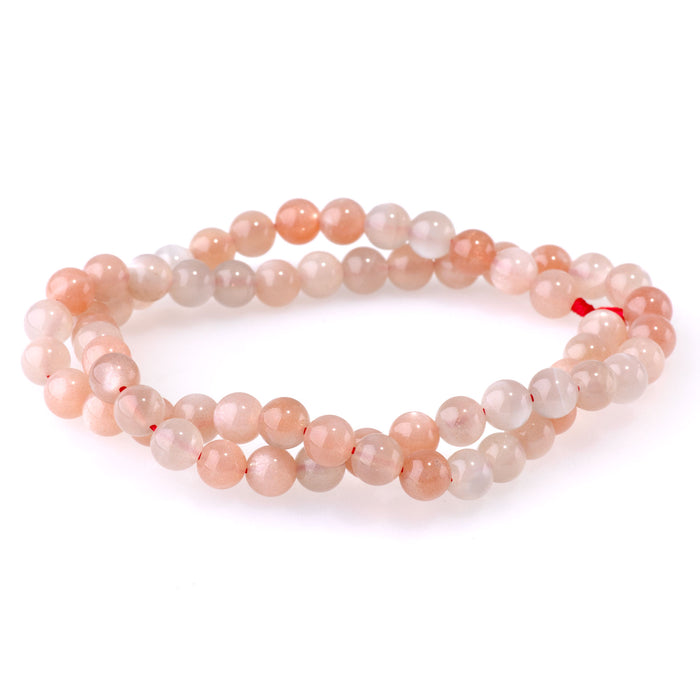 Bicolor Moonstone 6mm Round AA Grade - 15-16 Inch