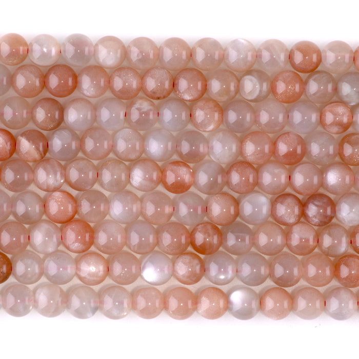 Bicolor Moonstone 6mm Round AA Grade - 15-16 Inch