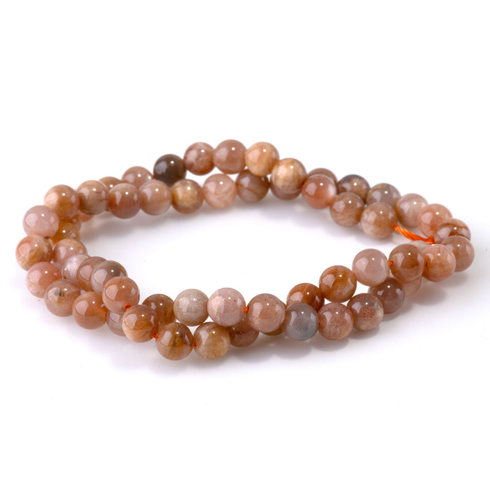 Golden Grey Moonstone 6mm Round - 15-16 Inch