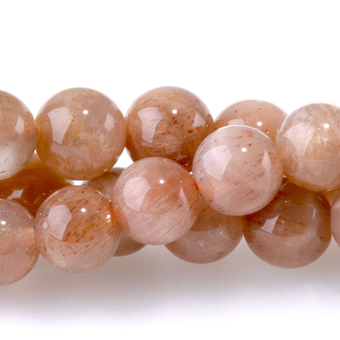 Golden Grey Moonstone 6mm Round - 15-16 Inch