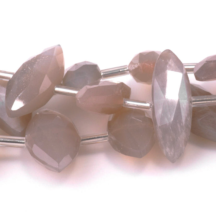 Moonstone 8x16-10x21mm Faceted Marquise - 8 Inch