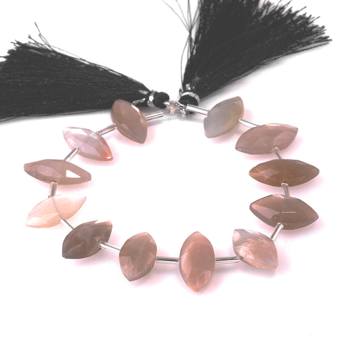 Moonstone 8x19-11x29mm Faceted Marquise - 8 Inch