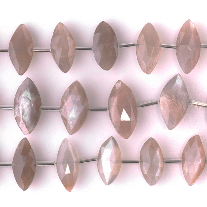 Moonstone 8x19-11x29mm Faceted Marquise - 8 Inch