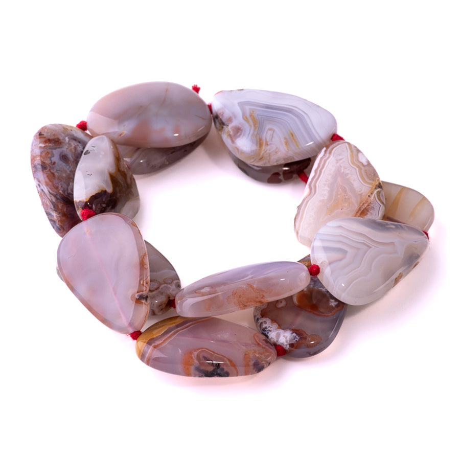 Moroccan Agate 20-30mm Light Freeform Oval - 15-16 Inch