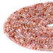 This is a Dakota Stones 4mm Morocco Red Agate Microfaceted Gemstone strand with round beads in 15-16 inch strand.