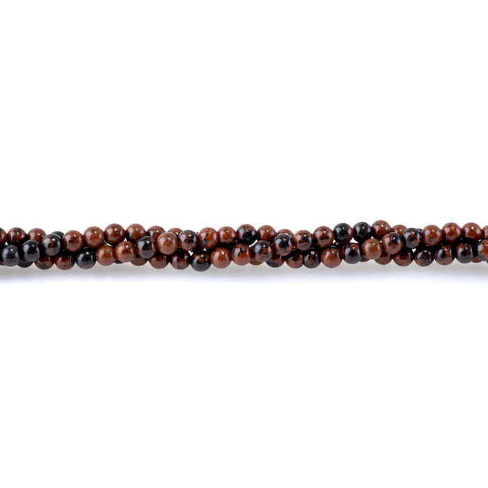 Mahogany Obsidian 4mm Round - 15-16 Inch