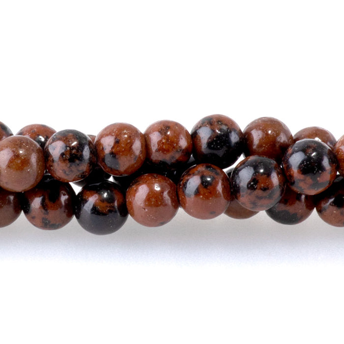 Mahogany Obsidian 4mm Round - 15-16 Inch