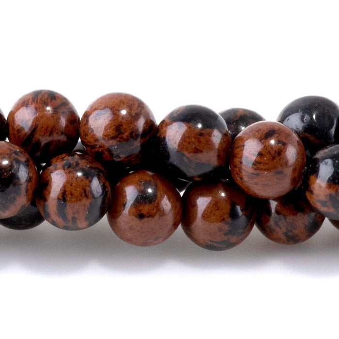 Mahogany Obsidian 6mm Round - 15-16 Inch