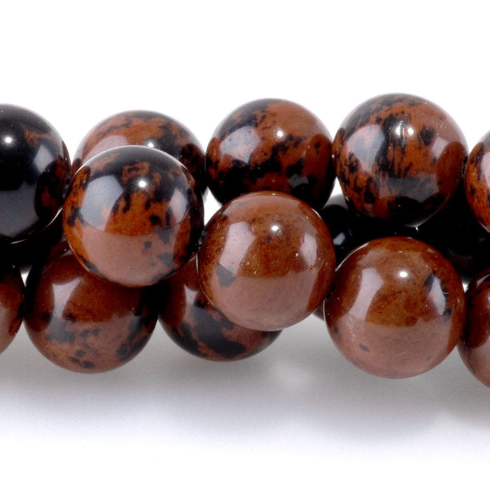 Mahogany Obsidian 8mm Round - 15-16 Inch