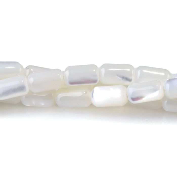 Mother of Pearl 3x5mm White Tube Bead - 15-16 Inch