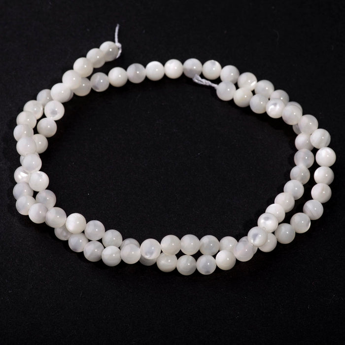 Mother of Pearl 5mm Round AA Grade - 15-16 Inch