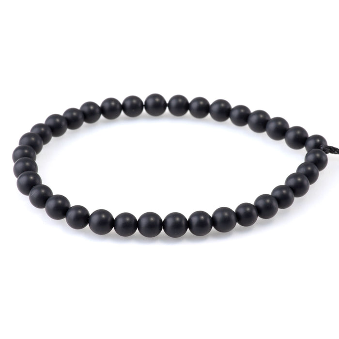 MATTE Onyx 6mm Round - 8-Inch