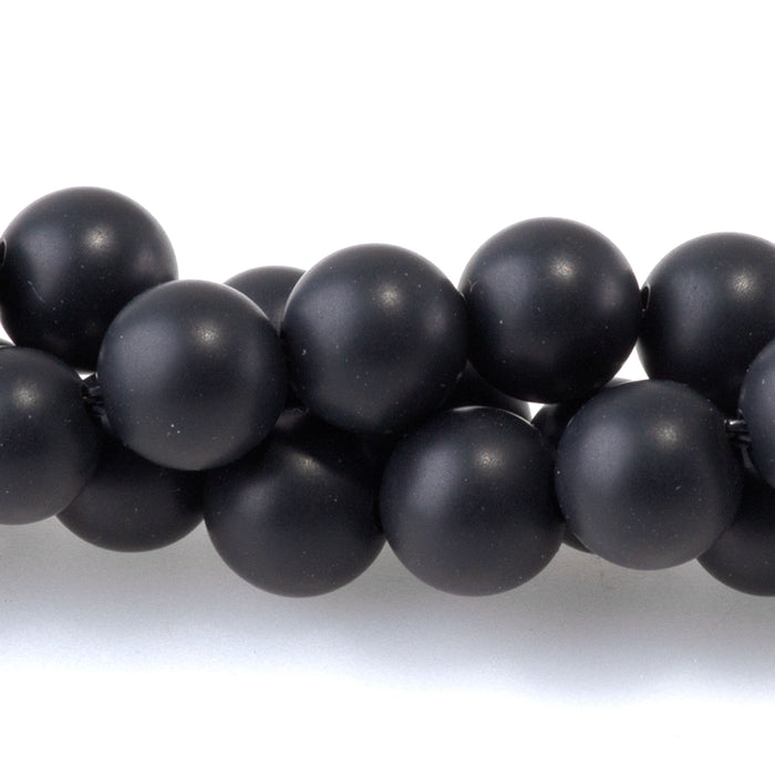MATTE Onyx 6mm Round - 8-Inch