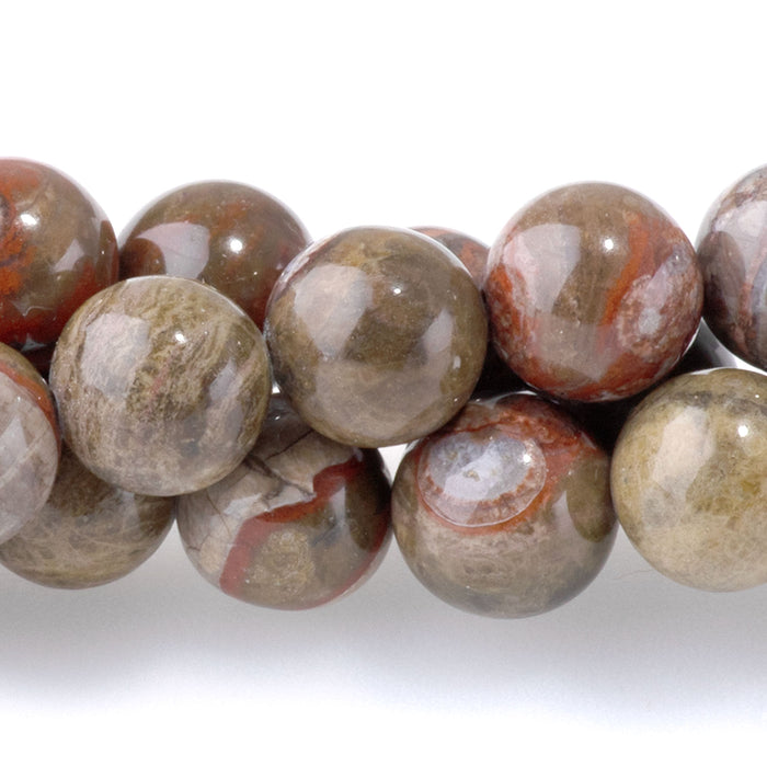 Mushroom Rhyolite 8mm Round - 15-16 Inch