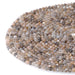 This is a Dakota Stones 4mm Peach Black Moonstone Microfaceted Gemstone strand with round beads in 15-16 inch strand.