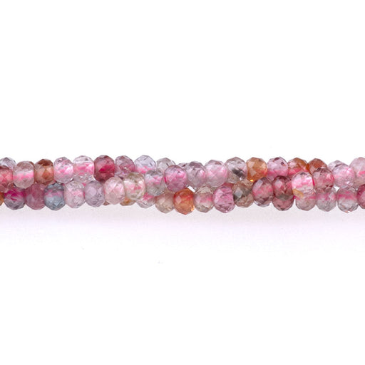 This is a Dakota Stones 1-5x2mm Spinel Gemstone strand with AA grade faceted rondelle beads in 15-16 inch strand.