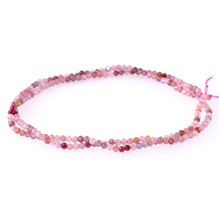 Multi Spinel 2mm Faceted Round AA Grade - 15-16 Inch