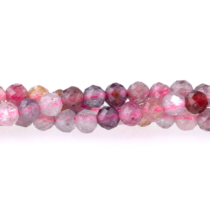 Multi Spinel 3mm Faceted Round AA Grade - 15-16 Inch