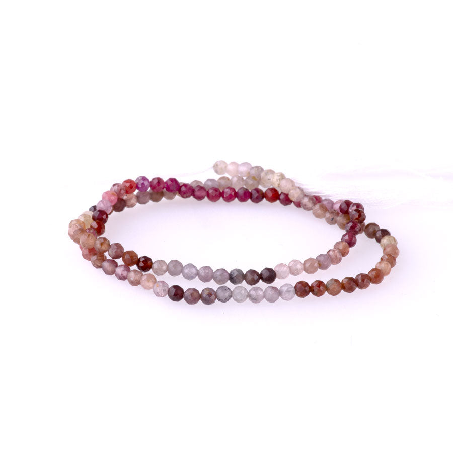Multi Spinel 3mm Round Banded Faceted - 15-16 Inch