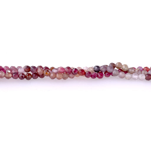 This is a Dakota Stones 3mm Spinel Banded Gemstone strand with faceted round beads in 15-16 inch strand.