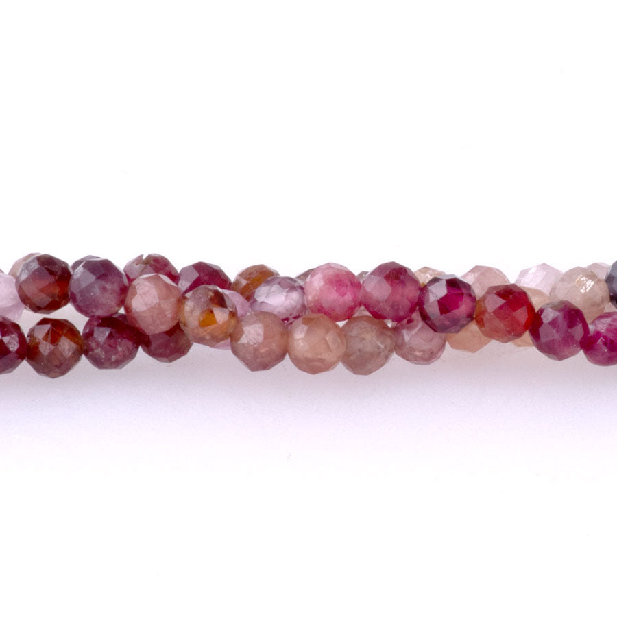 Multi Spinel 3mm Round Banded Faceted - 15-16 Inch