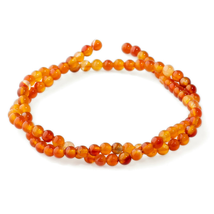 Natural Agate 4mm Round - Limited Editions - 15-16 inch