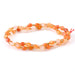 This is a Dakota Stones 4x6mm Agate Triangle Cut Rice Gemstone strand with natural faceted beads in 15-16 inch strand.