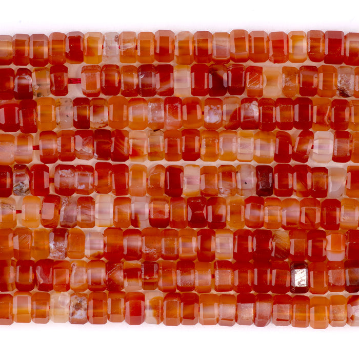 Natural Agate 6mm Hexagon - 15-16 Inch