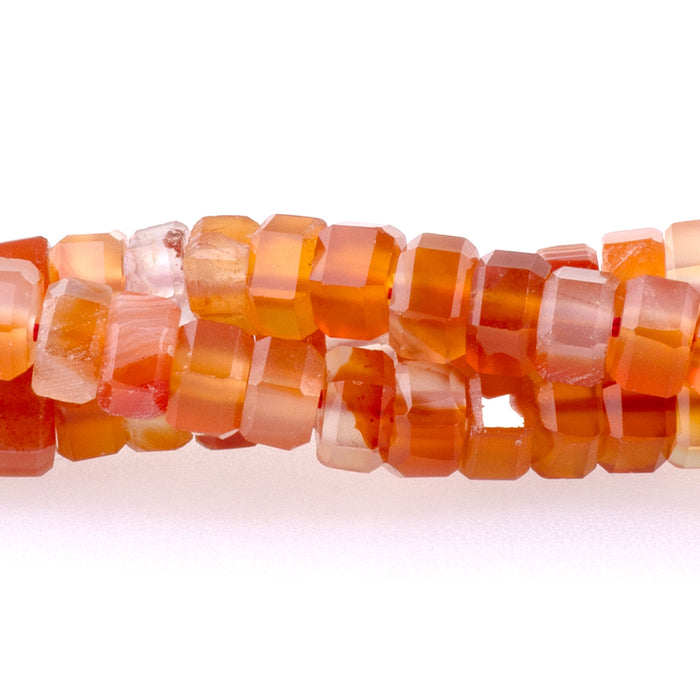 Natural Agate 6mm Hexagon - 15-16 Inch