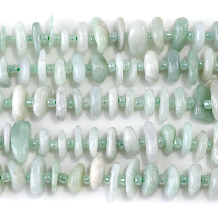 New Burma Jade 5x8mm Chip - 15-16 Inch