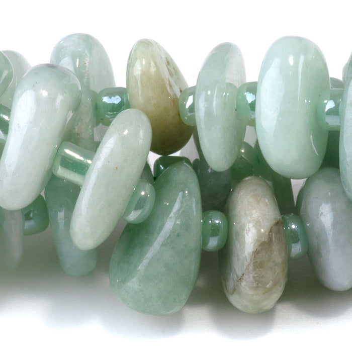 New Burma Jade 5x8mm Chip - 15-16 Inch