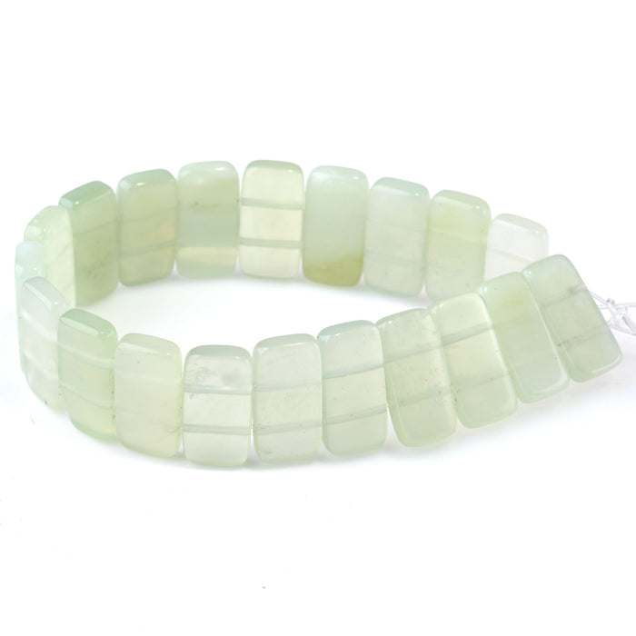 New Jade 10x20mm Double Drill - 8-Inch Strands