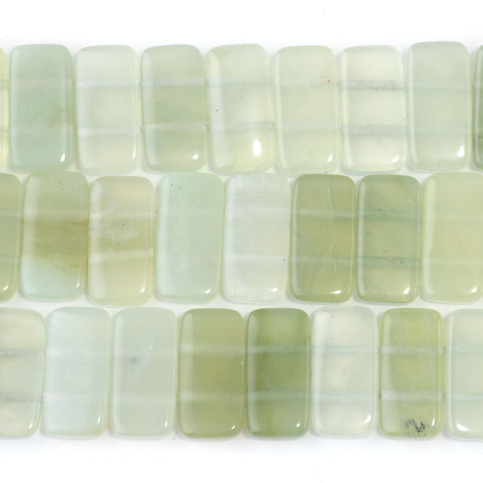 New Jade 10x20mm Double Drill - 8-Inch Strands