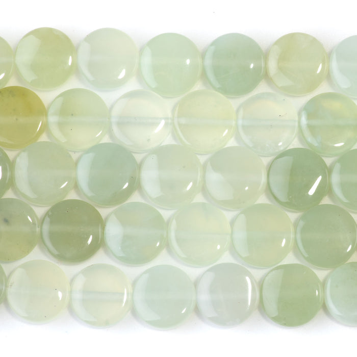 New Jade 12mm Coin - 8-Inch Strands