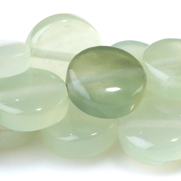 New Jade 12mm Coin - 8-Inch Strands
